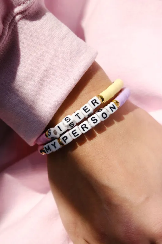 Sister Inspirational Beaded Bracelet sold by Mulberry and Grand