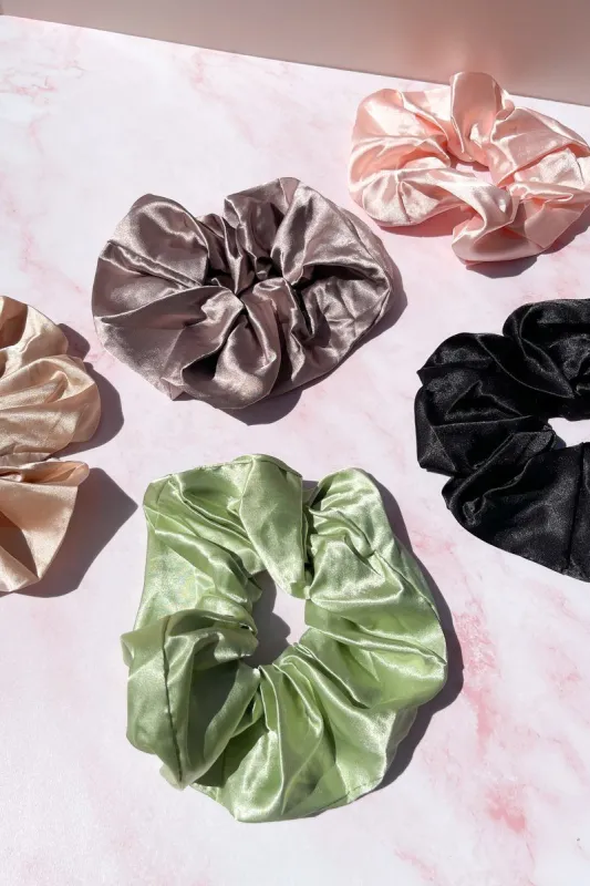 Oversized Satin Scrunchie sold by Mulberry and Grand