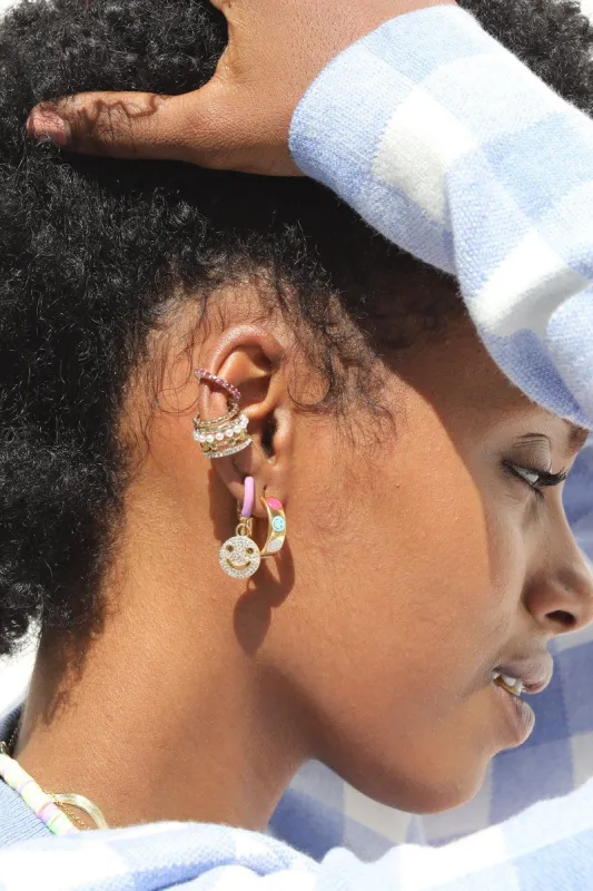 All Smiles Charm Dangle Earrings sold by Mulberry and Grand