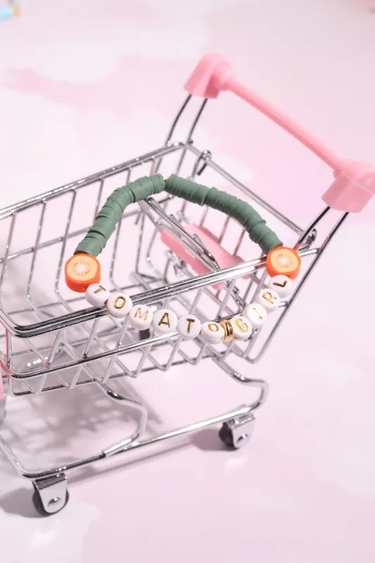 Tomato Girl Inspirational Beaded Bracelet sold by Mulberry and Grand