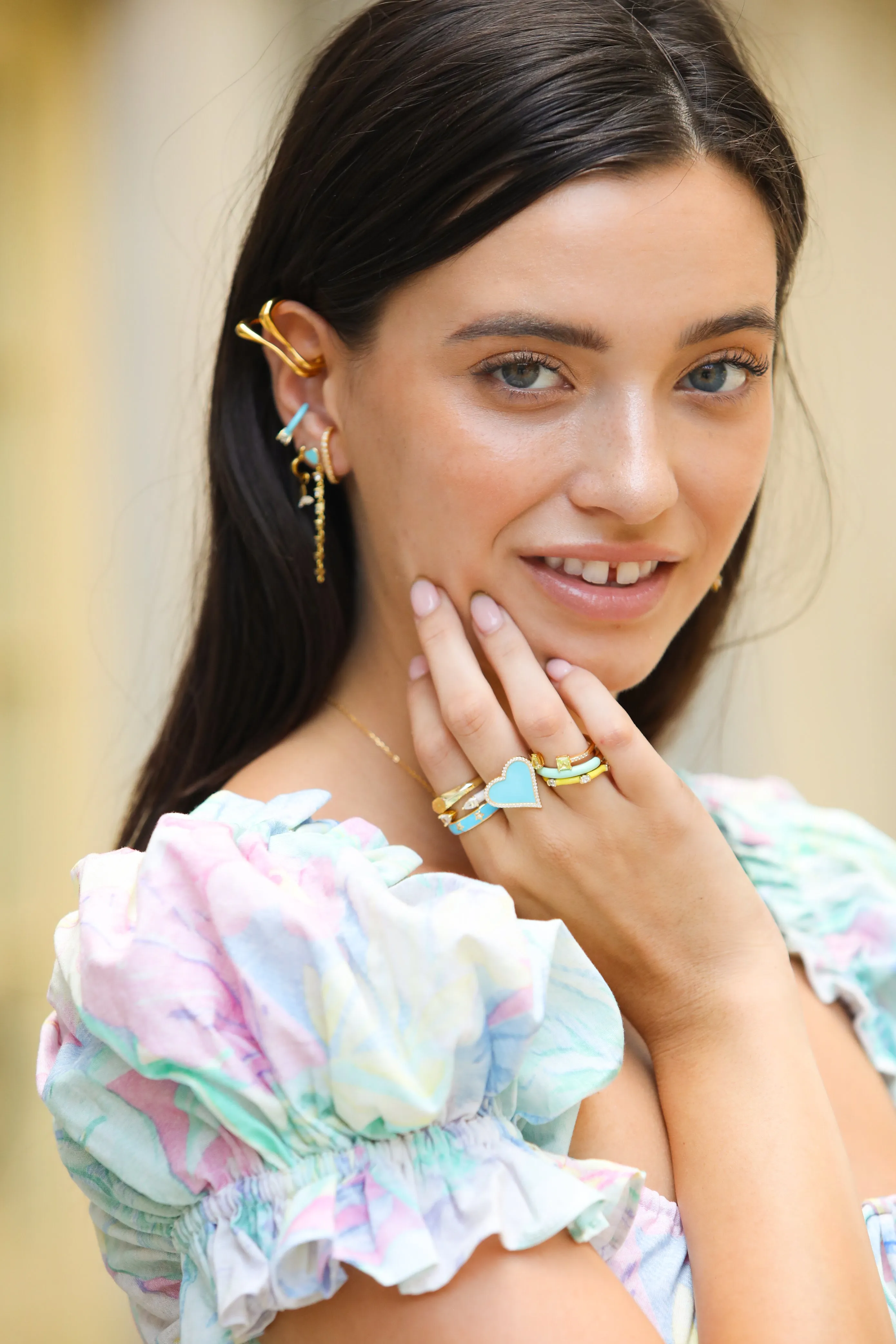 Star Enamel Sterling Silver Band Ring sold by Mulberry and Grand product image thumbnail 5