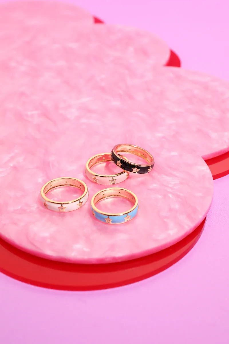 Star Enamel Sterling Silver Band Ring sold by Mulberry and Grand product image thumbnail 4