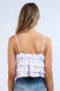 Chloe Pink Floral Tiered Top sold by Mulberry and Grand