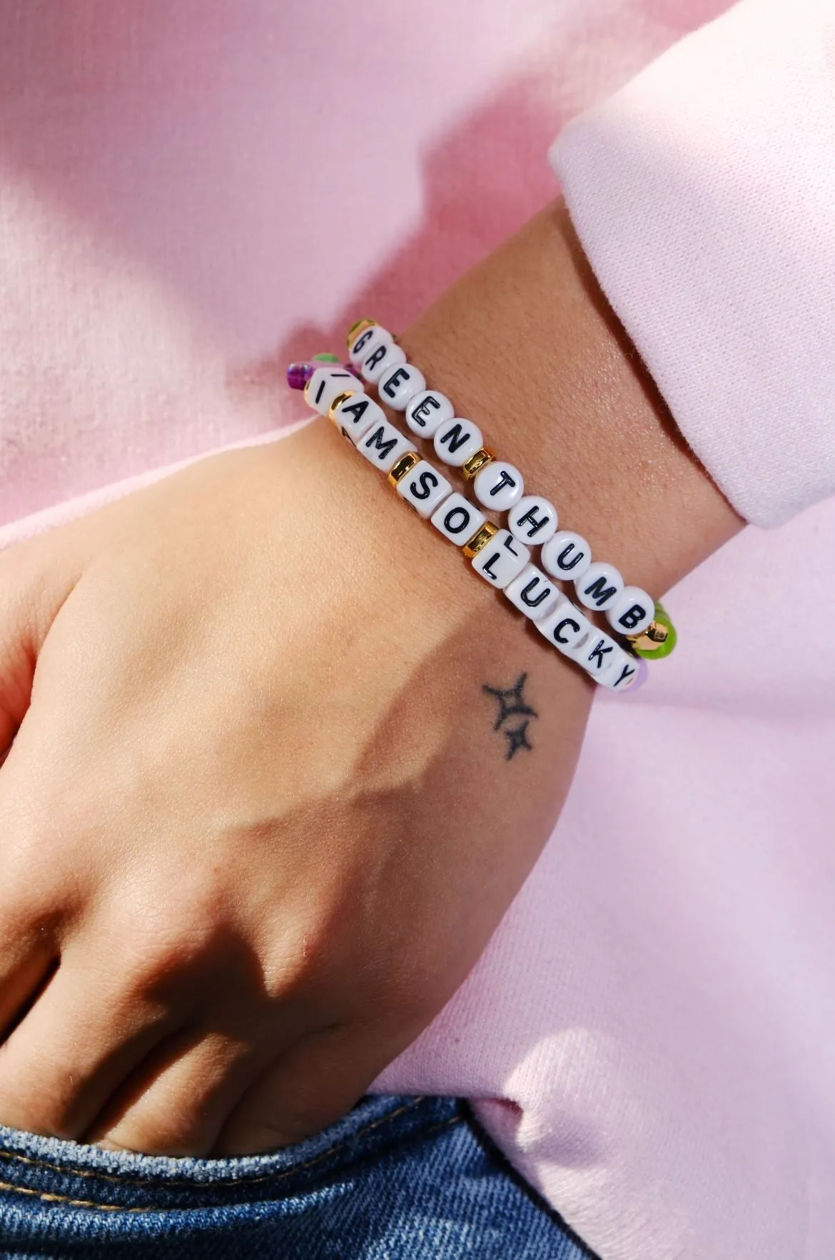 Green Thumb Inspirational Beaded Bracelet sold by Mulberry and Grand