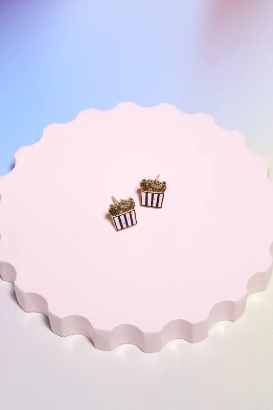 Fries Enamel Charm Stud Earrings sold by Mulberry and Grand