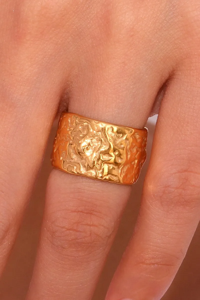 Hammered Thick Band Stacking Ring sold by Mulberry and Grand product image thumbnail 3