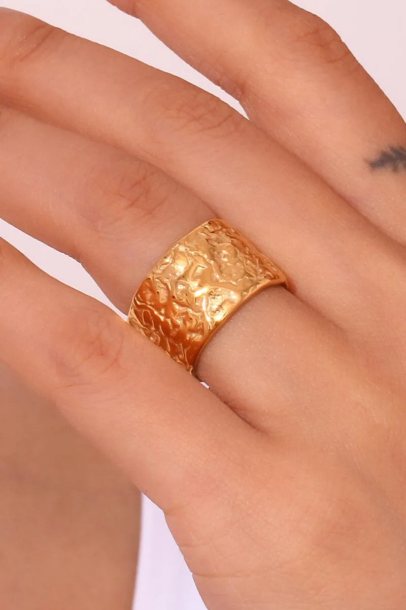 Hammered Thick Band Stacking Ring sold by Mulberry and Grand product image thumbnail 2