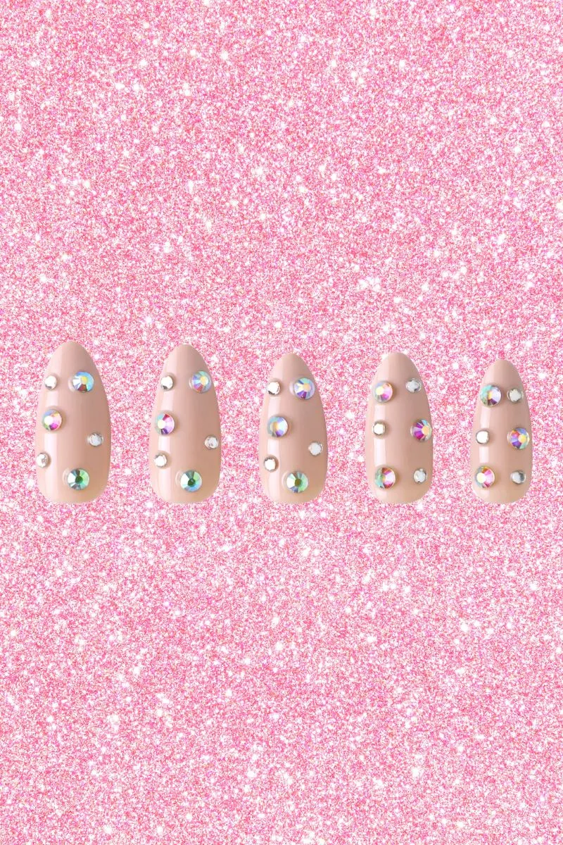 Paintlab Nude Glitz Press On Nails sold by Mulberry and Grand