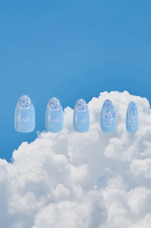 Paintlab Positano Blue Press on Nails sold by Mulberry and Grand