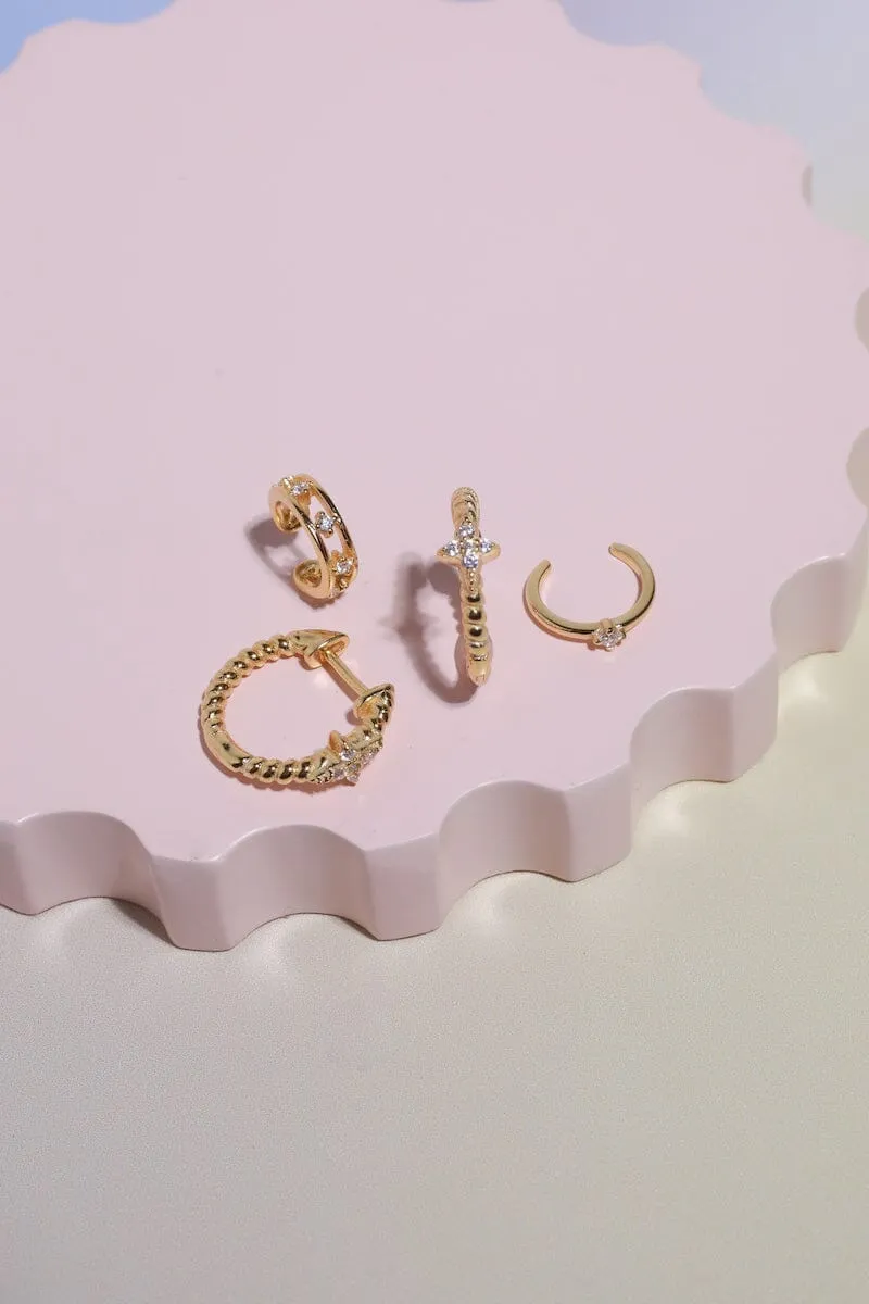 Crystal Sterling Silver Earring Set sold by Mulberry and Grand