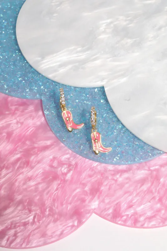 Cowboy Boot Charm Dangle Earrings sold by Mulberry and Grand