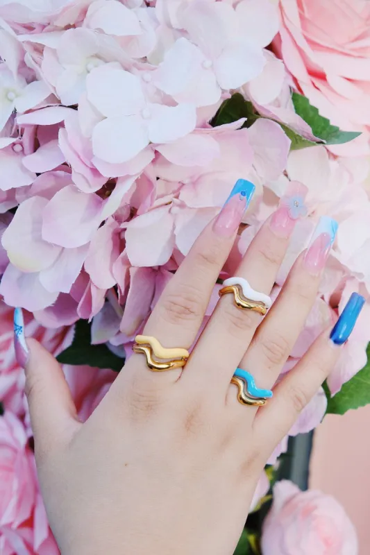 Carter Enamel Stacking Ring sold by Mulberry and Grand
