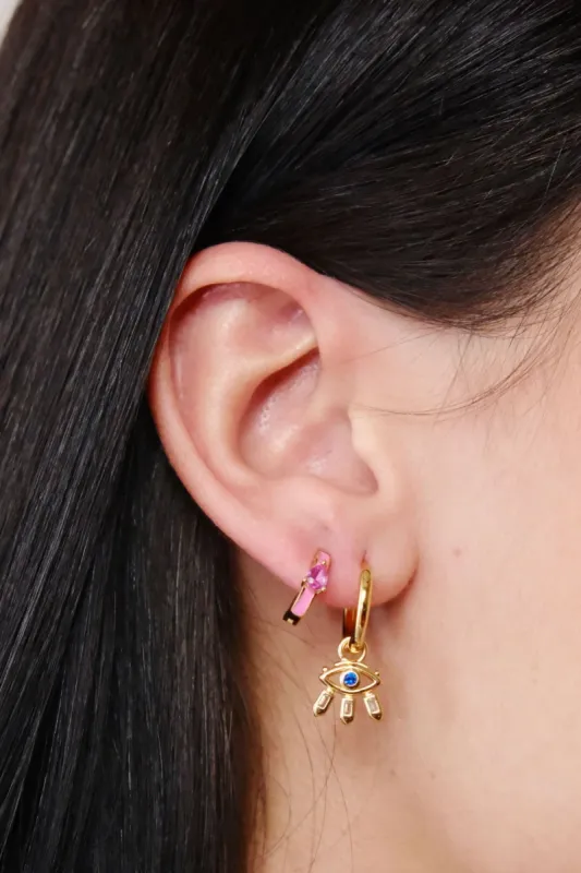 Eye Catching Sterling Silver Charm Dangle Earrings sold by Mulberry and Grand