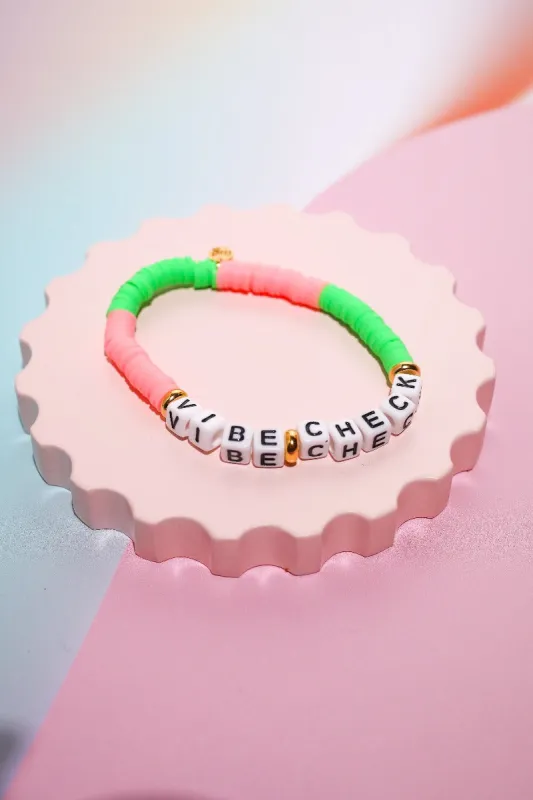 Vibe Check Inspirational Beaded Bracelet sold by Mulberry and Grand