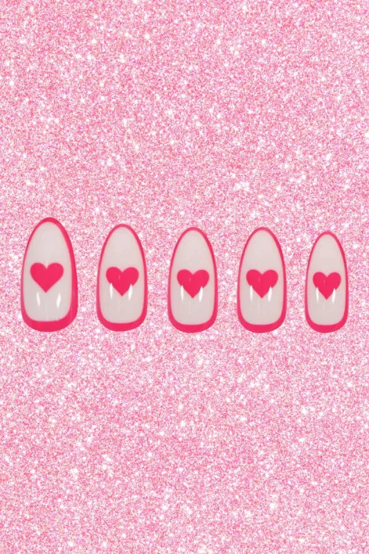 Paintlab Heartbeat Press on Nails sold by Mulberry and Grand