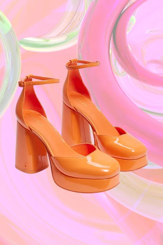 Rosa Ankle Strap Platform Heel sold by Mulberry and Grand