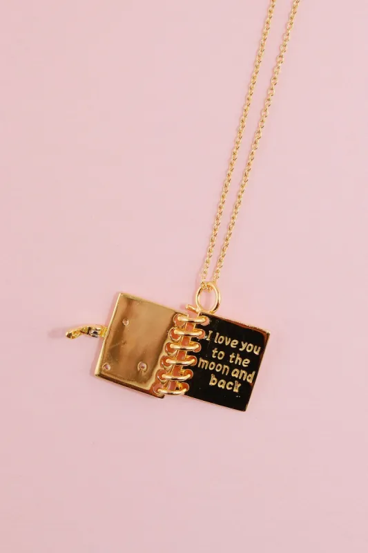 Moon Messages Sterling Silver Necklace sold by Mulberry and Grand