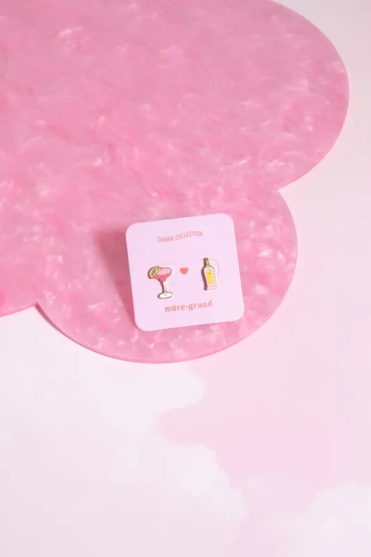 Margarita Enamel Charm Stud Earrings sold by Mulberry and Grand