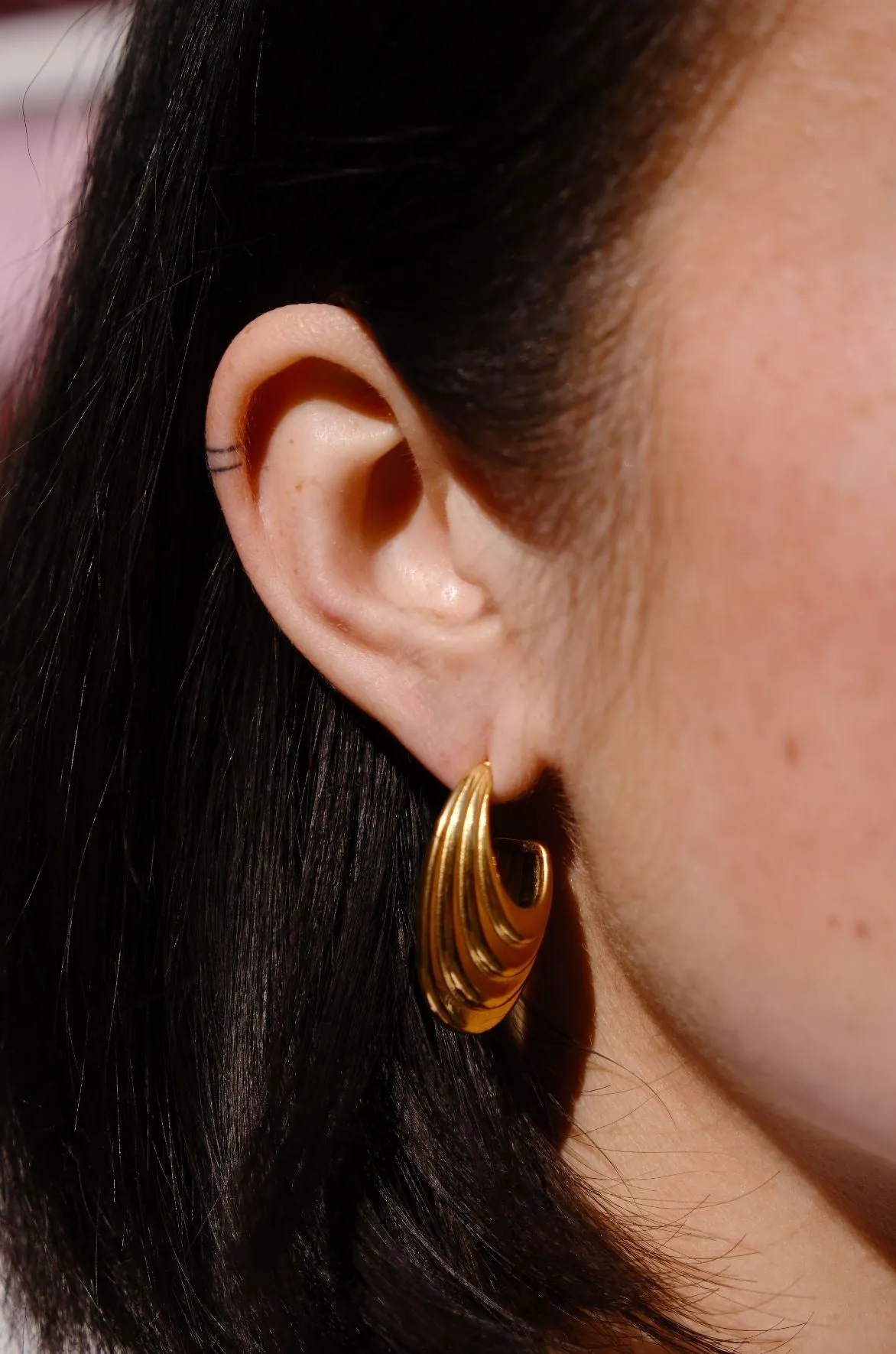 Layered Oval Hoop Earrings sold by Mulberry and Grand product image thumbnail 2