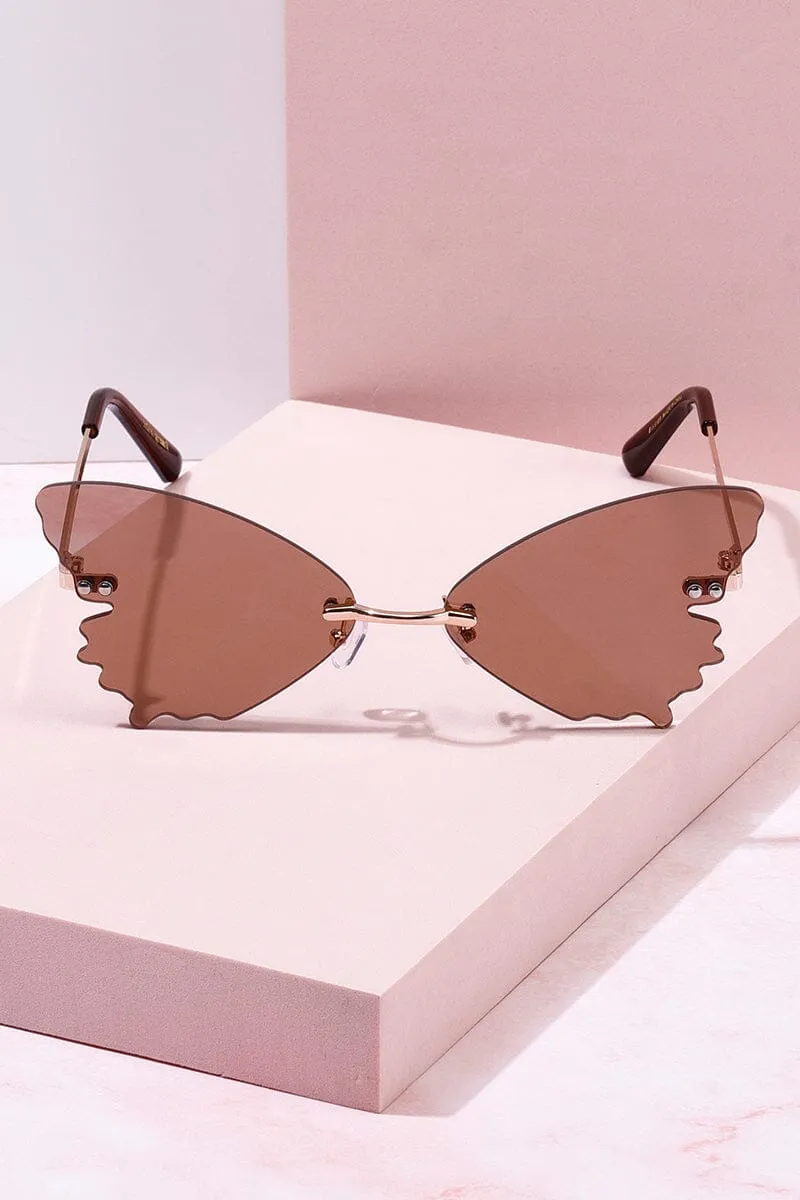 Butterfly Wings Rimless Sunglasses sold by Mulberry and Grand product image thumbnail 5