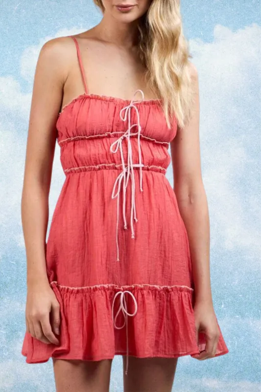 Lola Bow Spaghetti Strap Dress sold by Mulberry and Grand