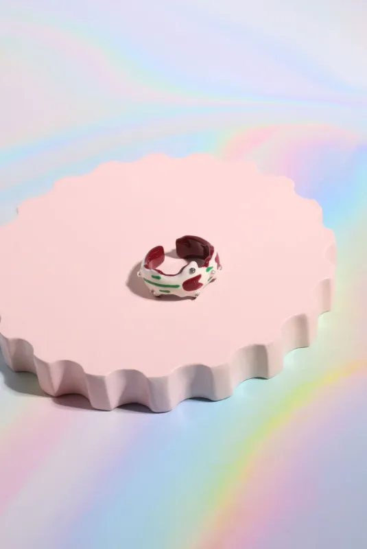 Tiptoe Thru Tulips Painted Stacking Ring sold by Mulberry and Grand