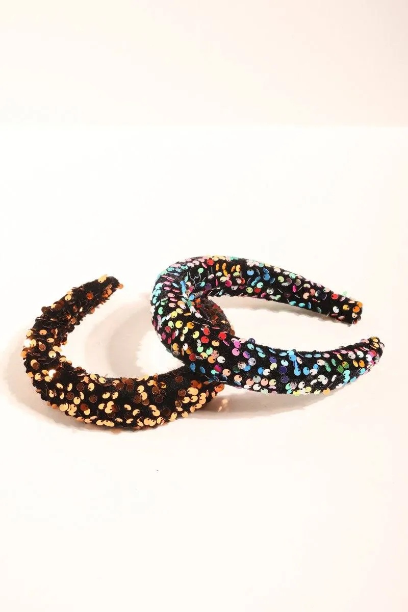 Sequin Velvet Plush Headband sold by Mulberry and Grand product image thumbnail 2