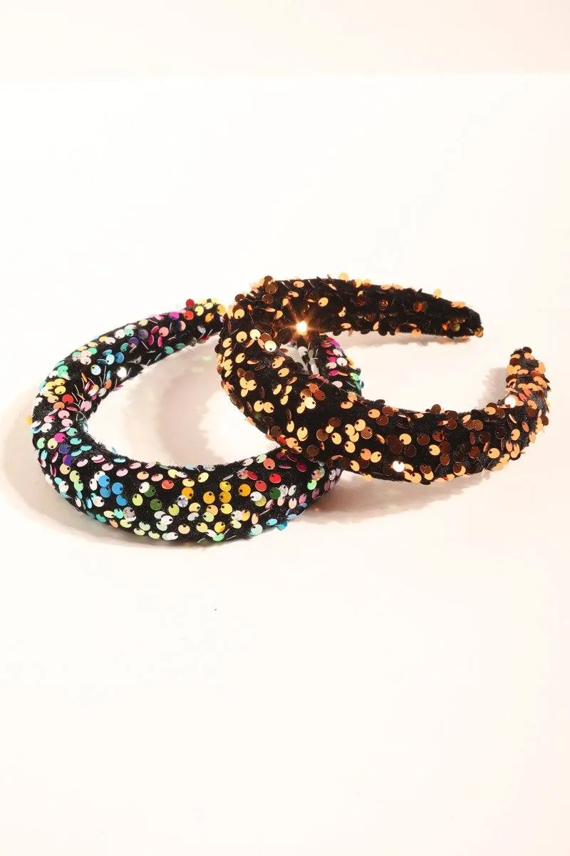 Sequin Velvet Plush Headband sold by Mulberry and Grand product image thumbnail 3