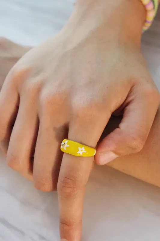 Starstruck Enamel Stacking Ring sold by Mulberry and Grand
