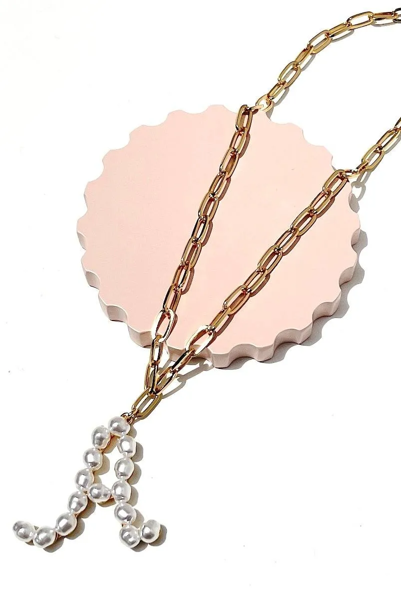 Pearl Initial Necklace sold by Mulberry and Grand product image thumbnail 2