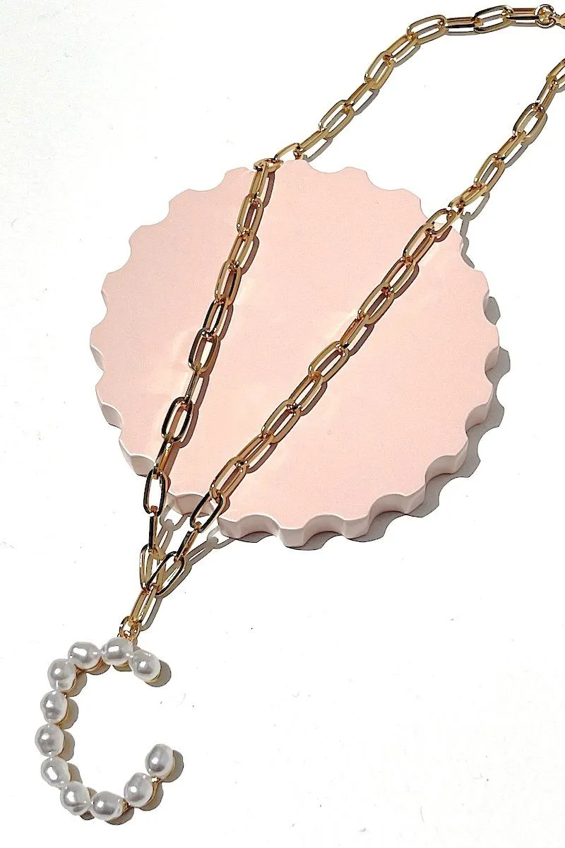 Pearl Initial Necklace sold by Mulberry and Grand product image thumbnail 5