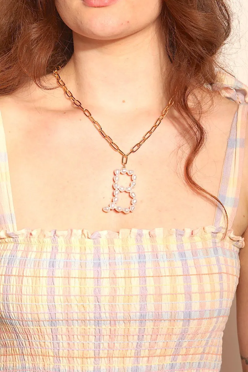 Pearl Initial Necklace sold by Mulberry and Grand product image thumbnail 3