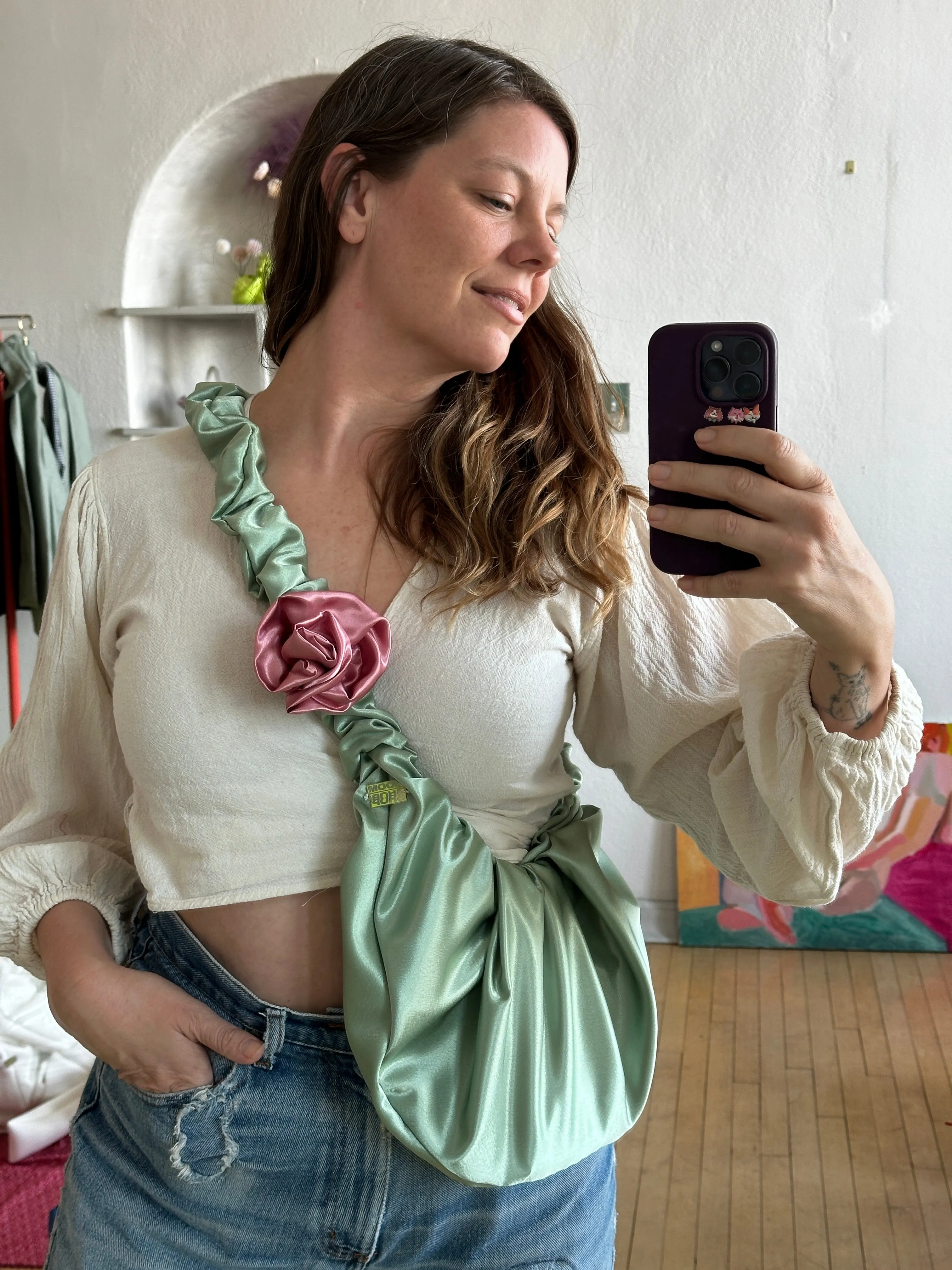 Croissant Crossbody with Rose Charm sold by Room Shop product image thumbnail 4