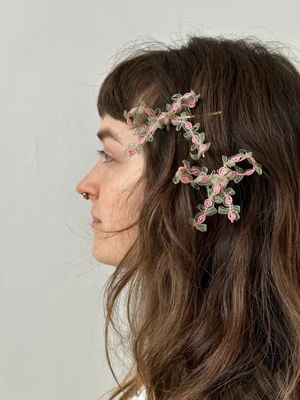 Lace Bow Bobby Pins sold by Room Shop