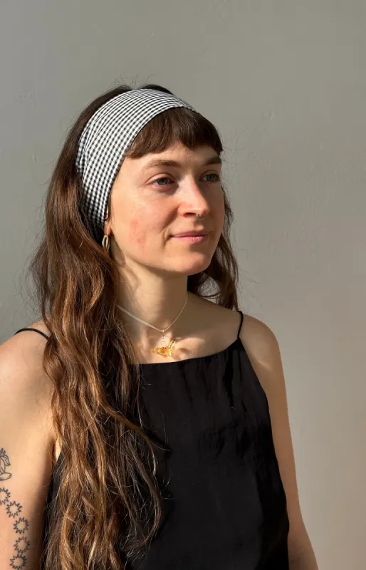 Gingham Bardot Headband sold by Room Shop