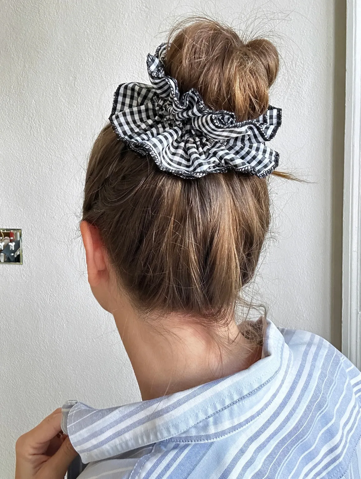 Checked Ruffle Scrunchie sold by Room Shop product image thumbnail 2