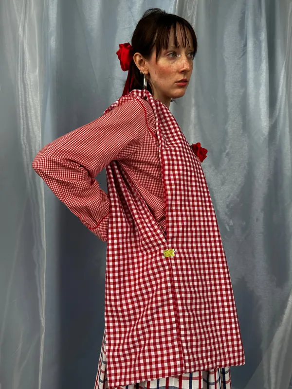 Gingham Knot Tote Bag made by Room Shop