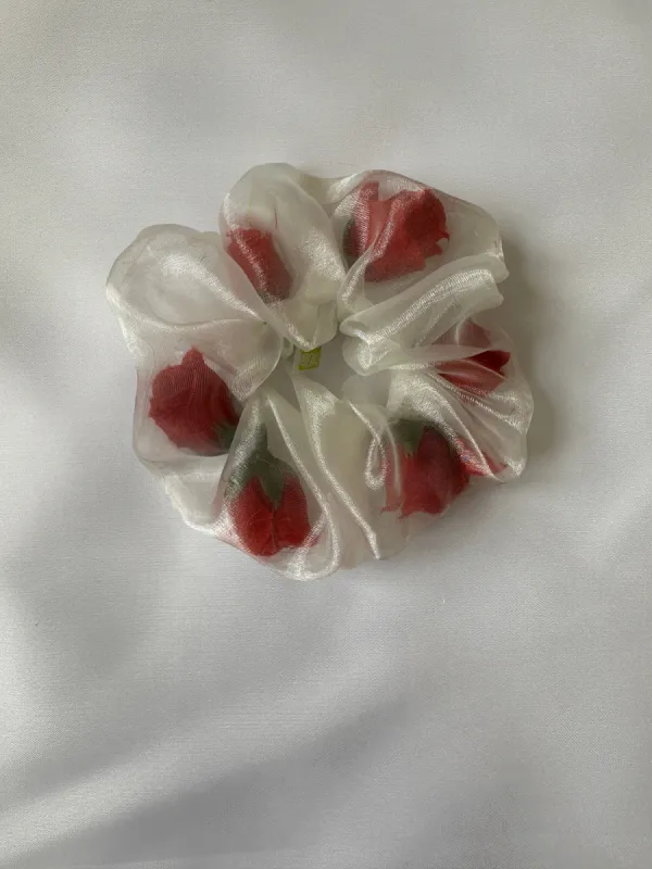 Mini Sheer Rose Stuffed Scrunchie sold by Room Shop