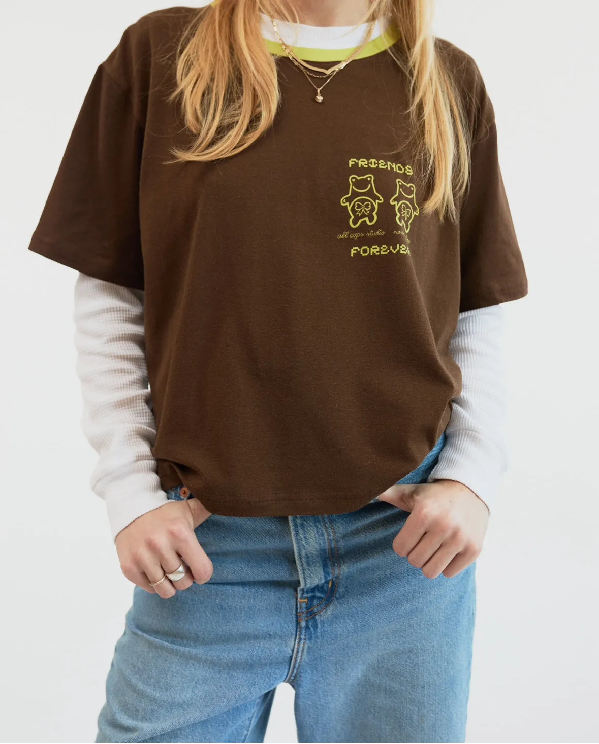 Friends Forever Crop Tee sold by Room Shop product image thumbnail 3