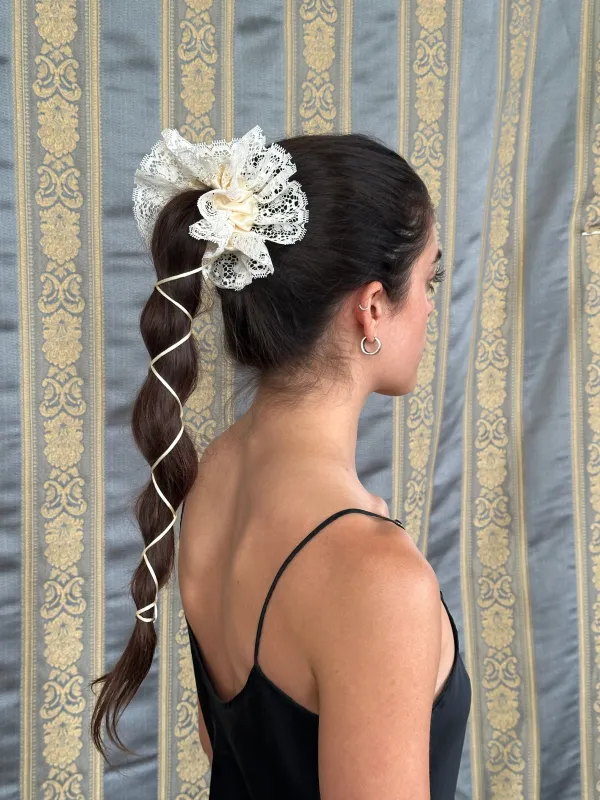 Lacy Peplum Scrunchie sold by Room Shop