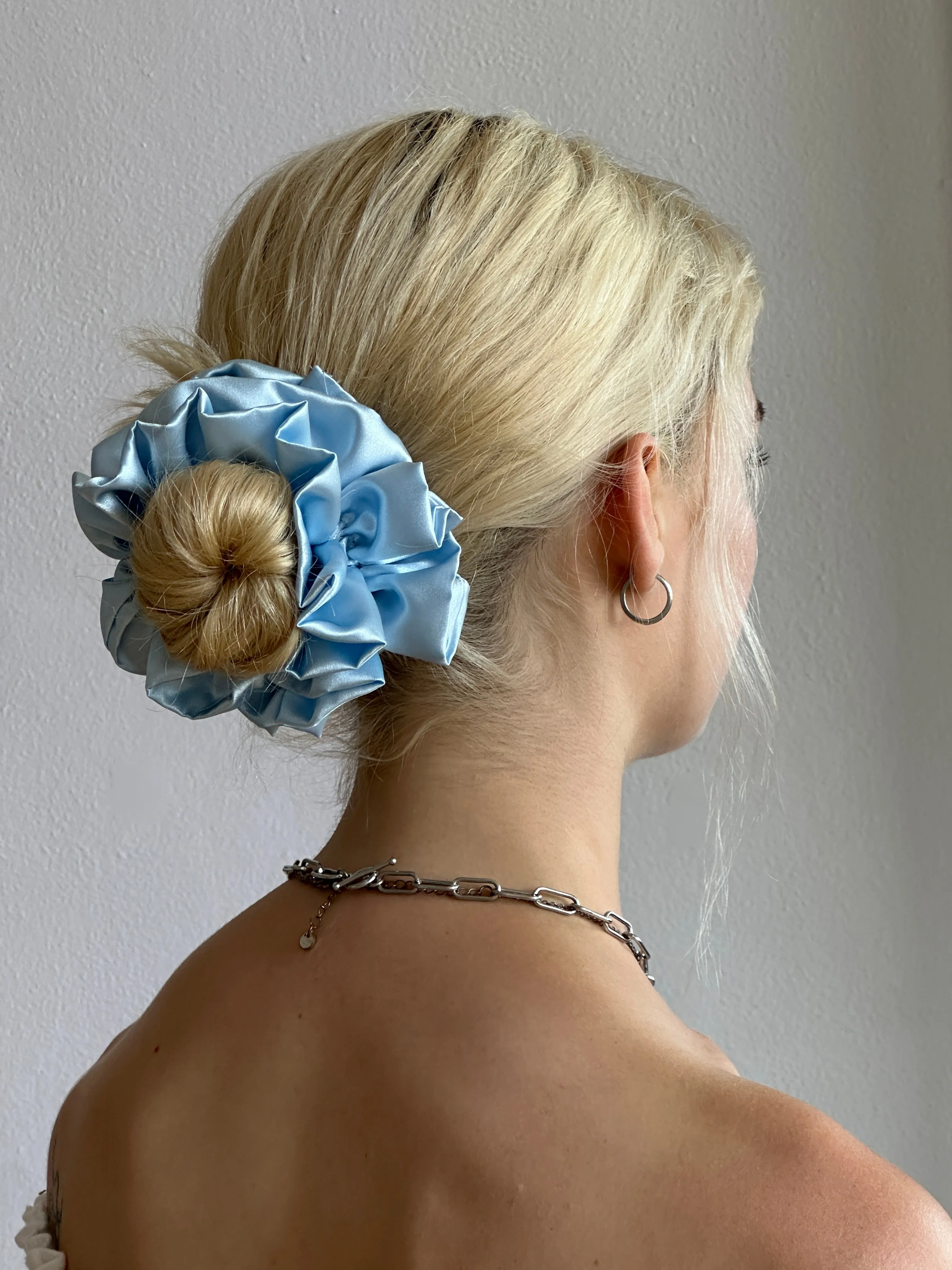 Satin Ruffle Scrunchie sold by Room Shop