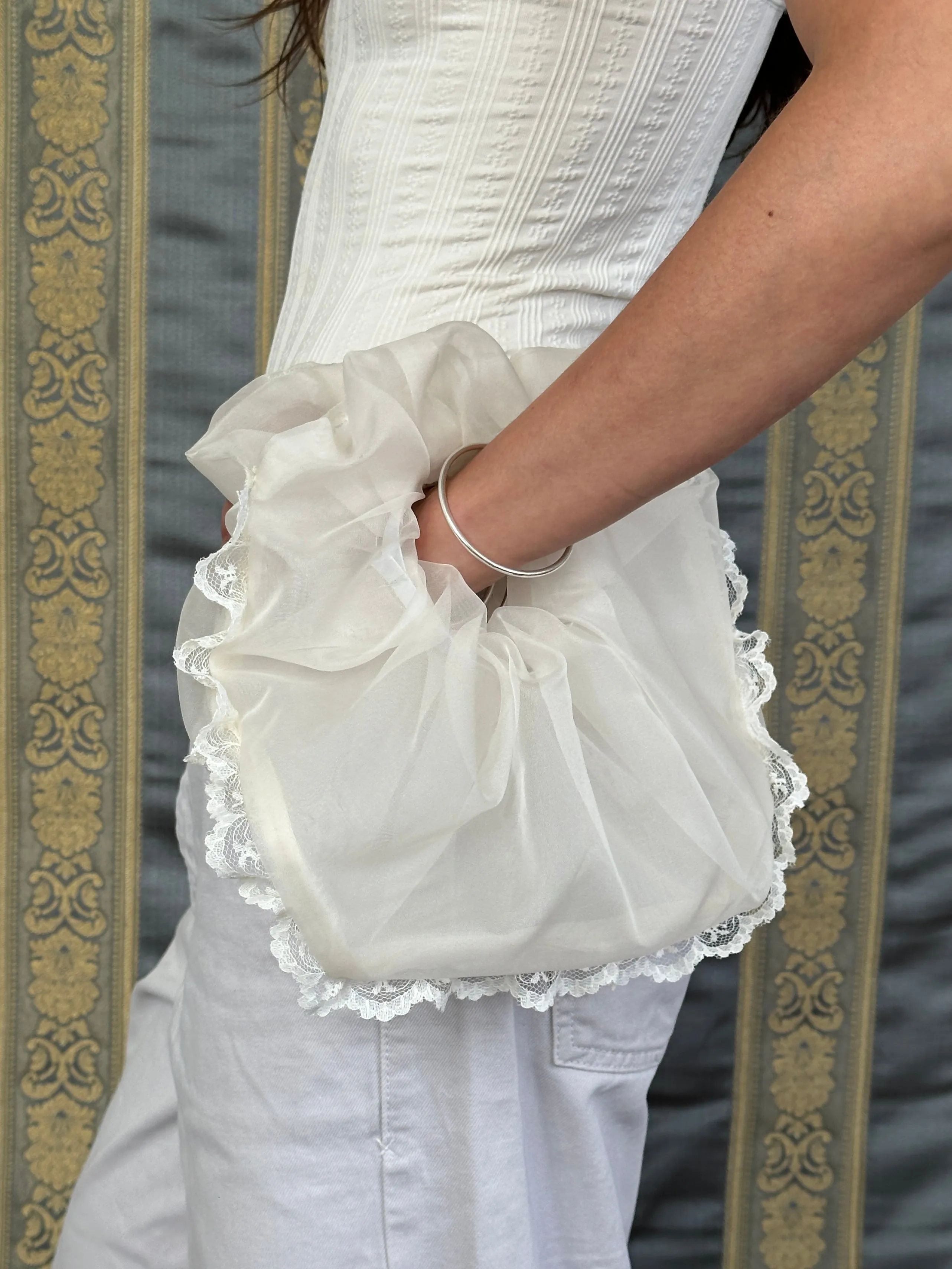 Lacy Silk Organza Clutch sold by Room Shop