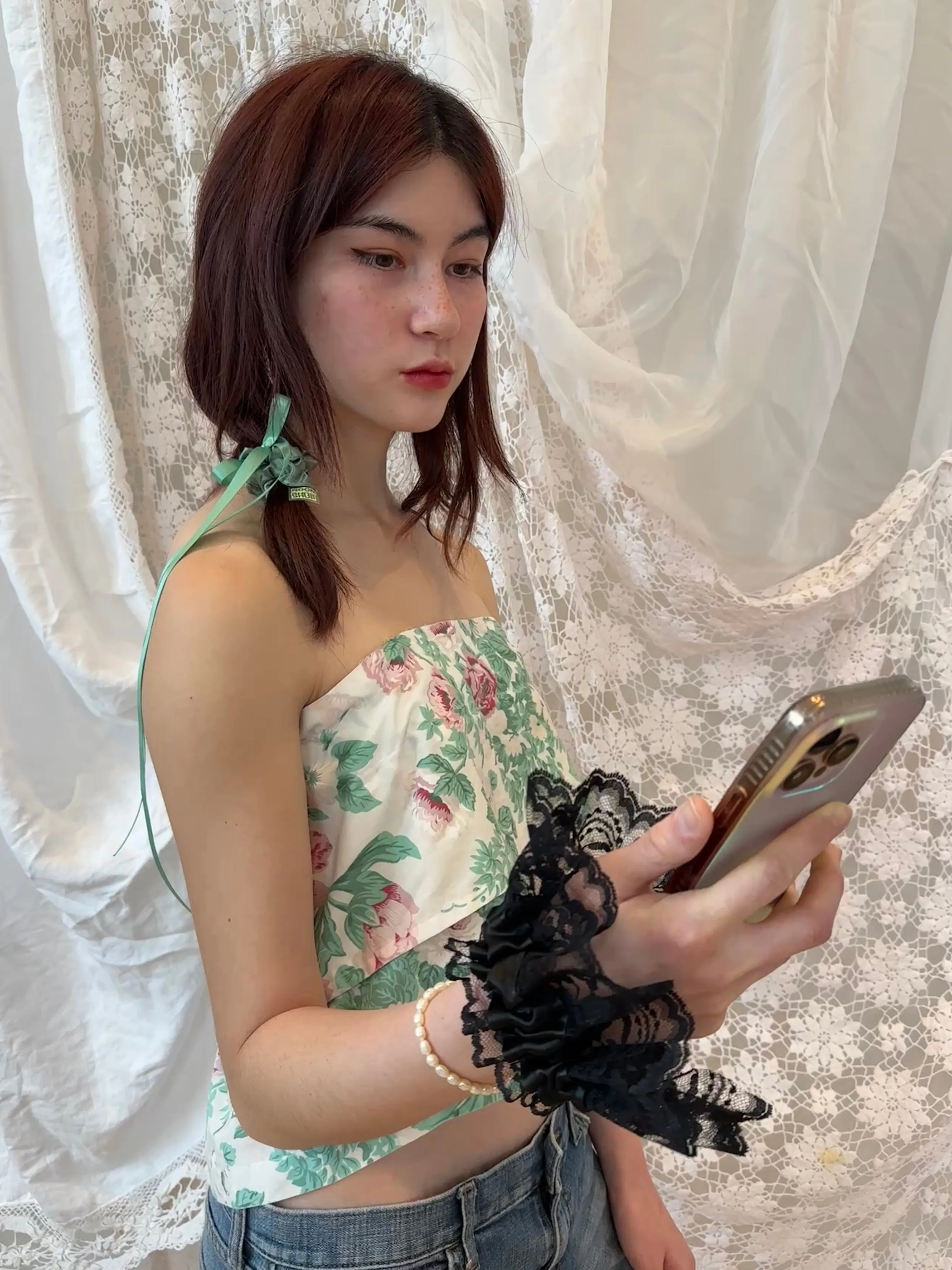 Lace Cuff Phone Wristlet sold by Room Shop product image thumbnail 4