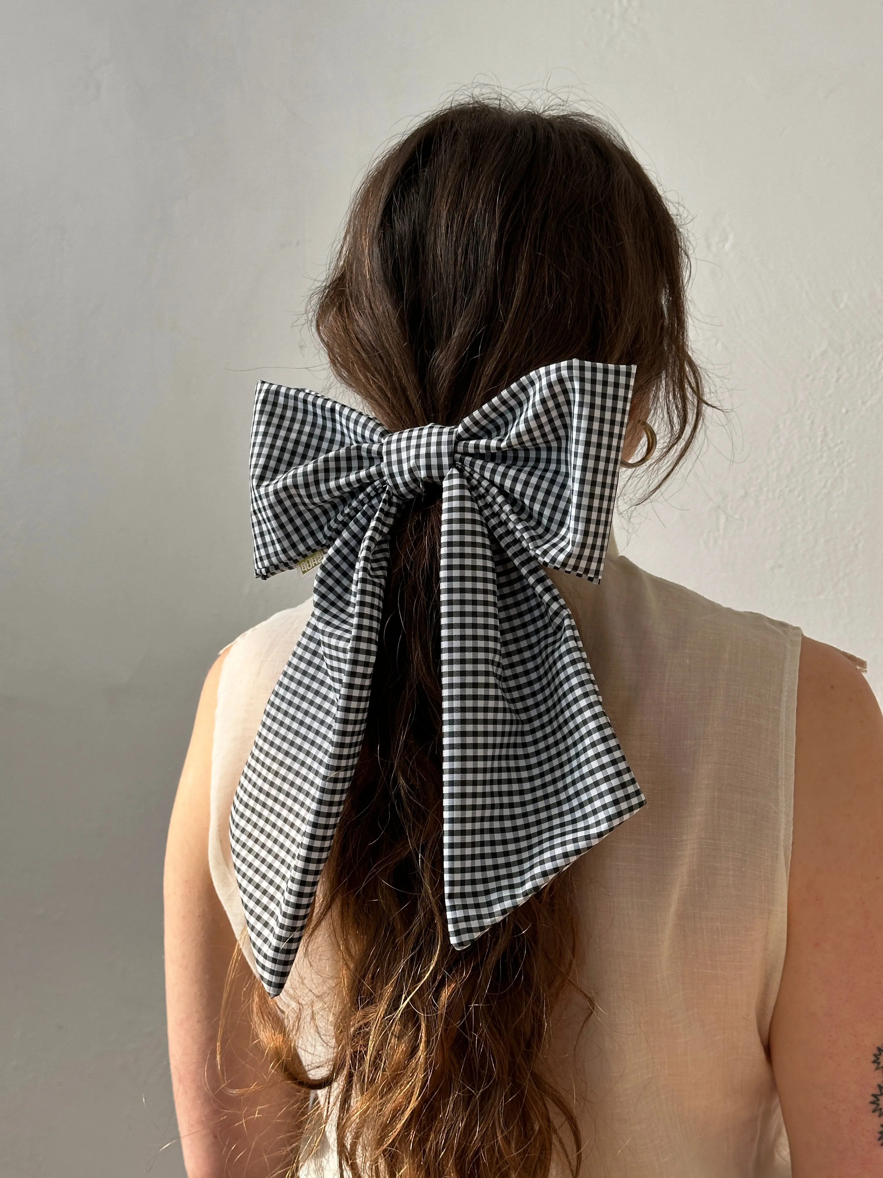Gingham Bow Scrunchie sold by Room Shop