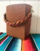 The French Braid Top Handle in Brown sold by Salt Strap
