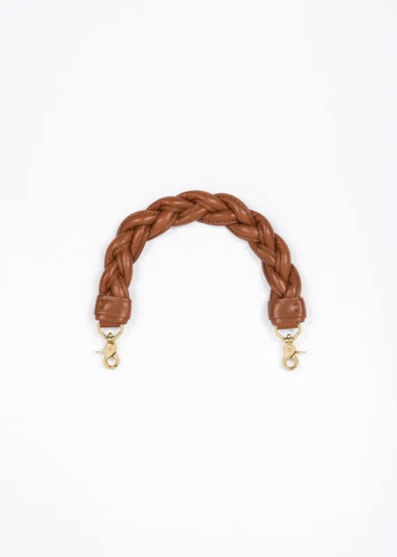 The French Braid Top Handle in Brown sold by Salt Strap