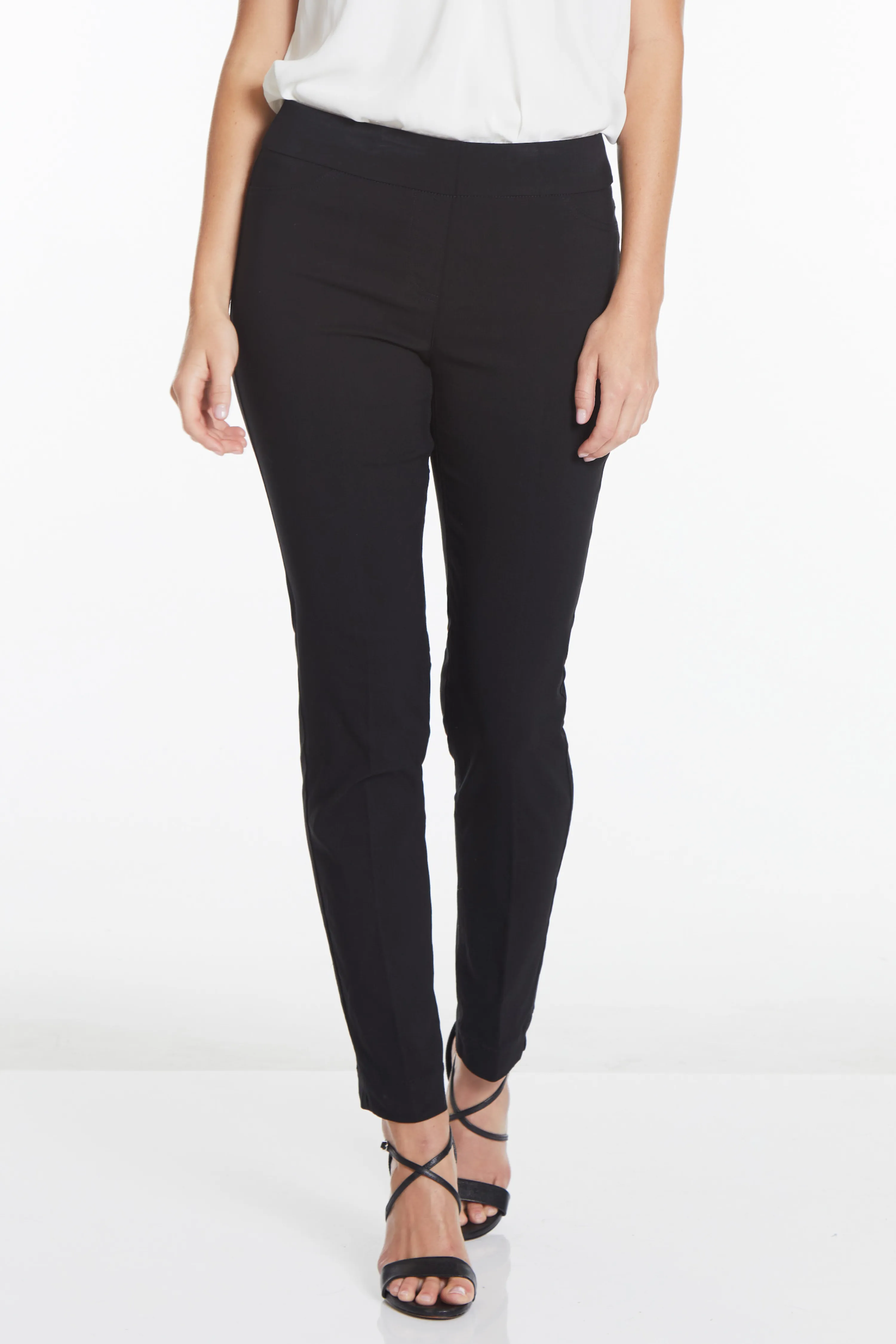 Pull-On Narrow Leg Pant - Black sold by SlimSation