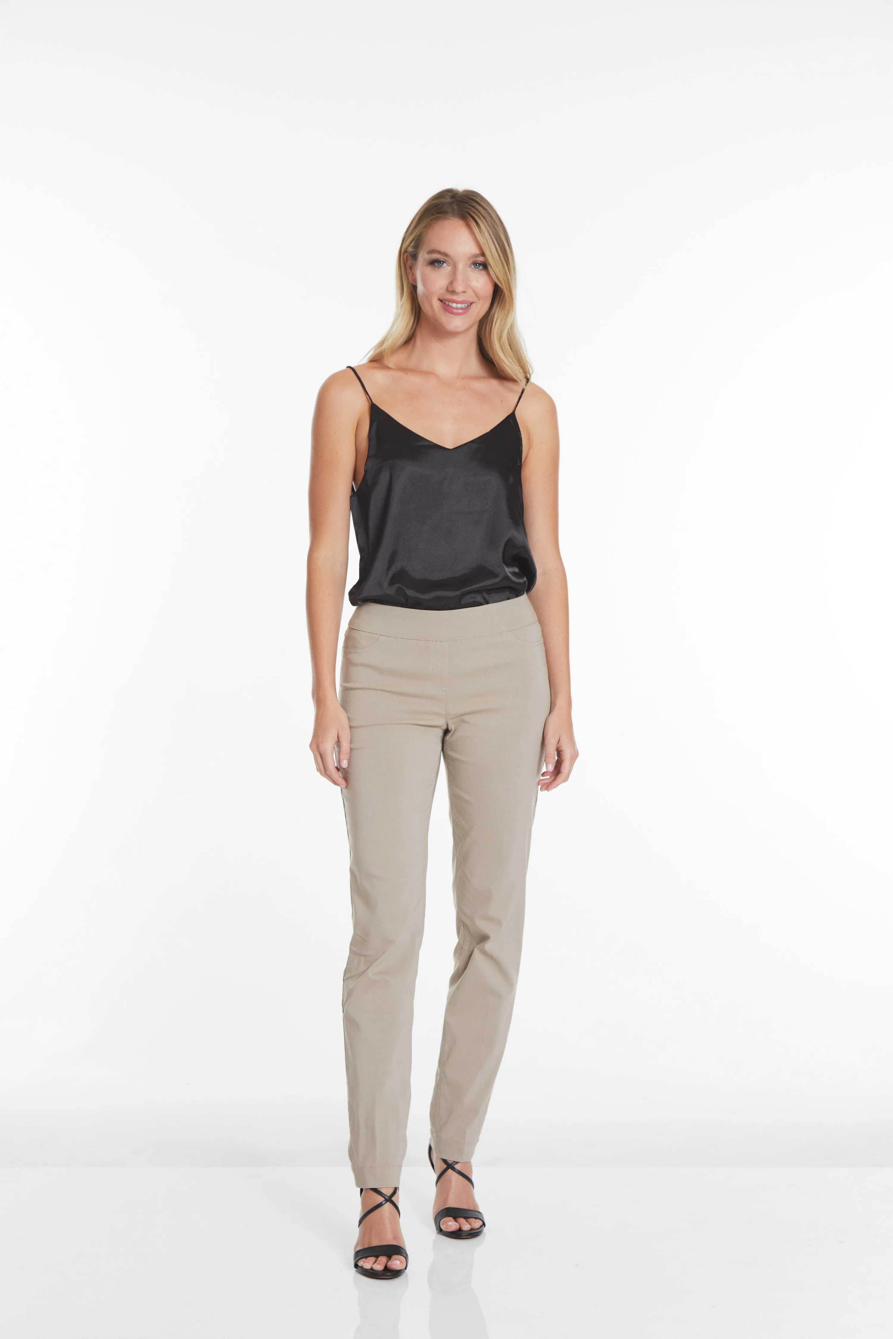 Pull-On Narrow Leg Pant - Stone sold by SlimSation product image thumbnail 4
