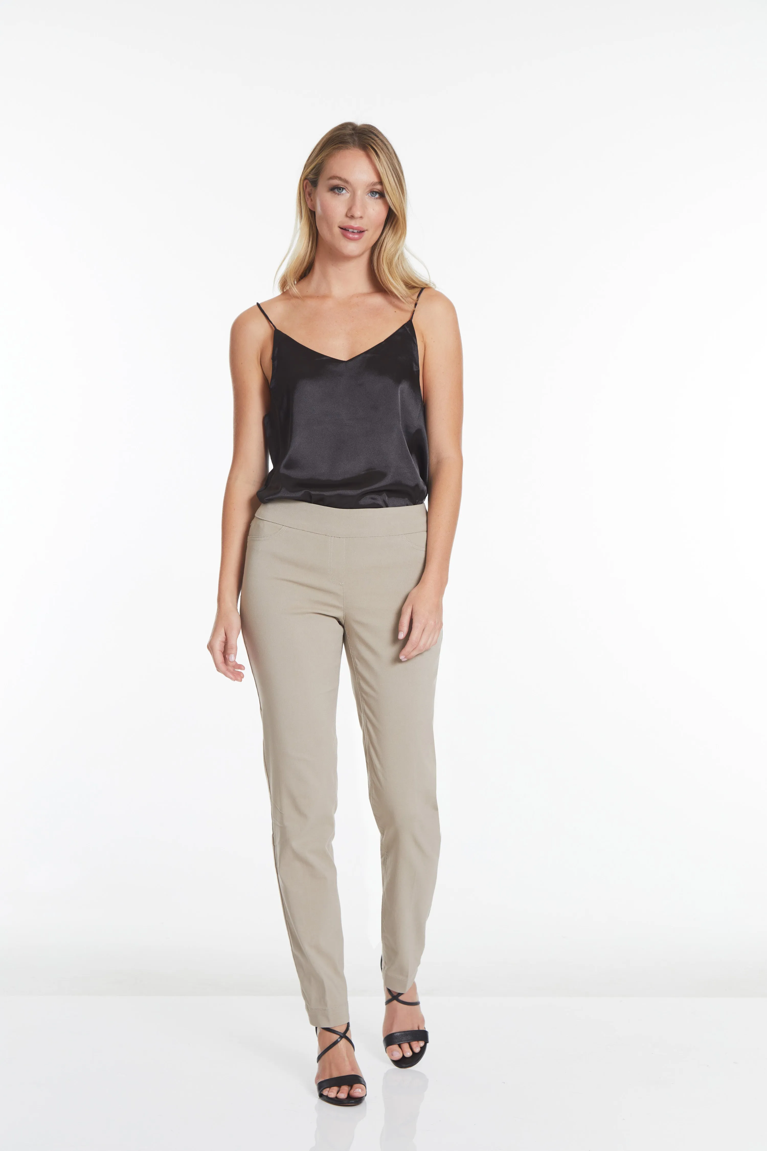 Pull-On Narrow Leg Pant - Stone sold by SlimSation product image thumbnail 5