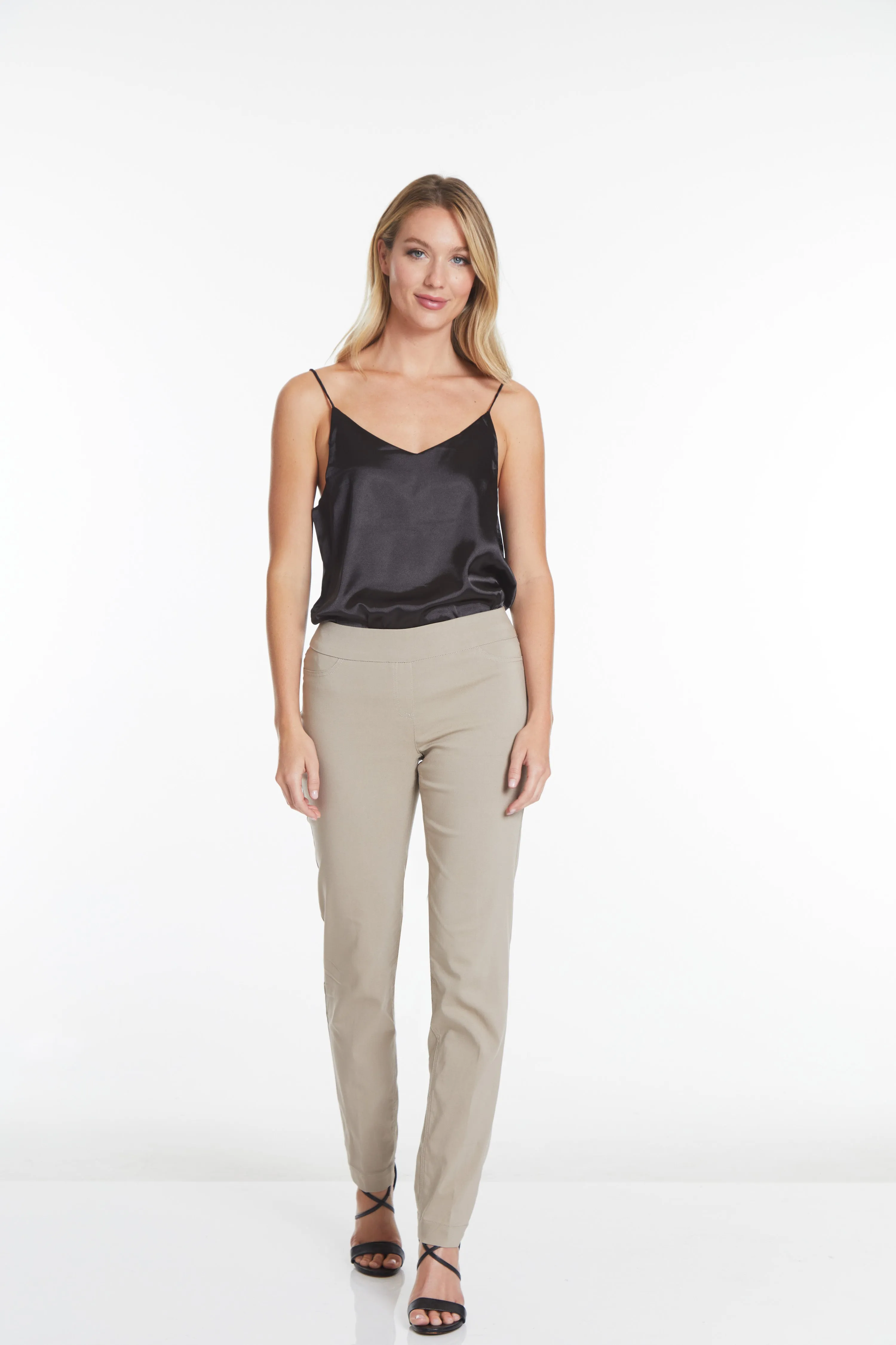 Pull-On Narrow Leg Pant - Stone sold by SlimSation product image thumbnail 3